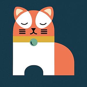 Geometric cat (XS)