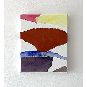 Collage papel teñido bastidor 2