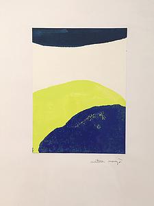 Monotipia verde azul 2