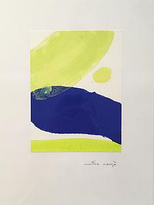 Monotipia verde azul 4