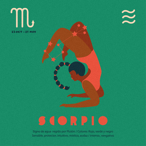 Illustrated Zodiac Scorpio