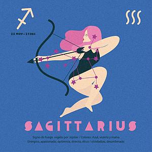 Illustrated zodiac Sagittarius