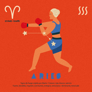 Illustrated Zodiac Aries
