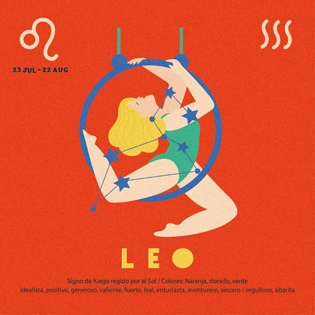 Illustrated Zodiac Leo