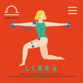 Illustrated Zodiac Libra