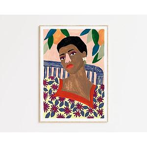 Woman and orange tree (M)