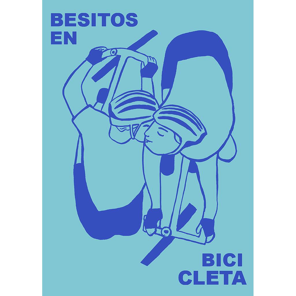 Besitos en bicicleta - azul (M)