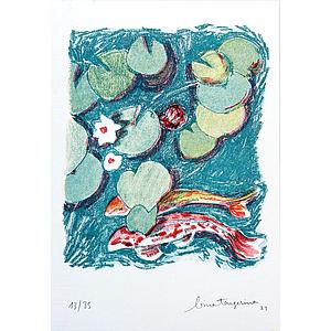 Peixes e nenúfares