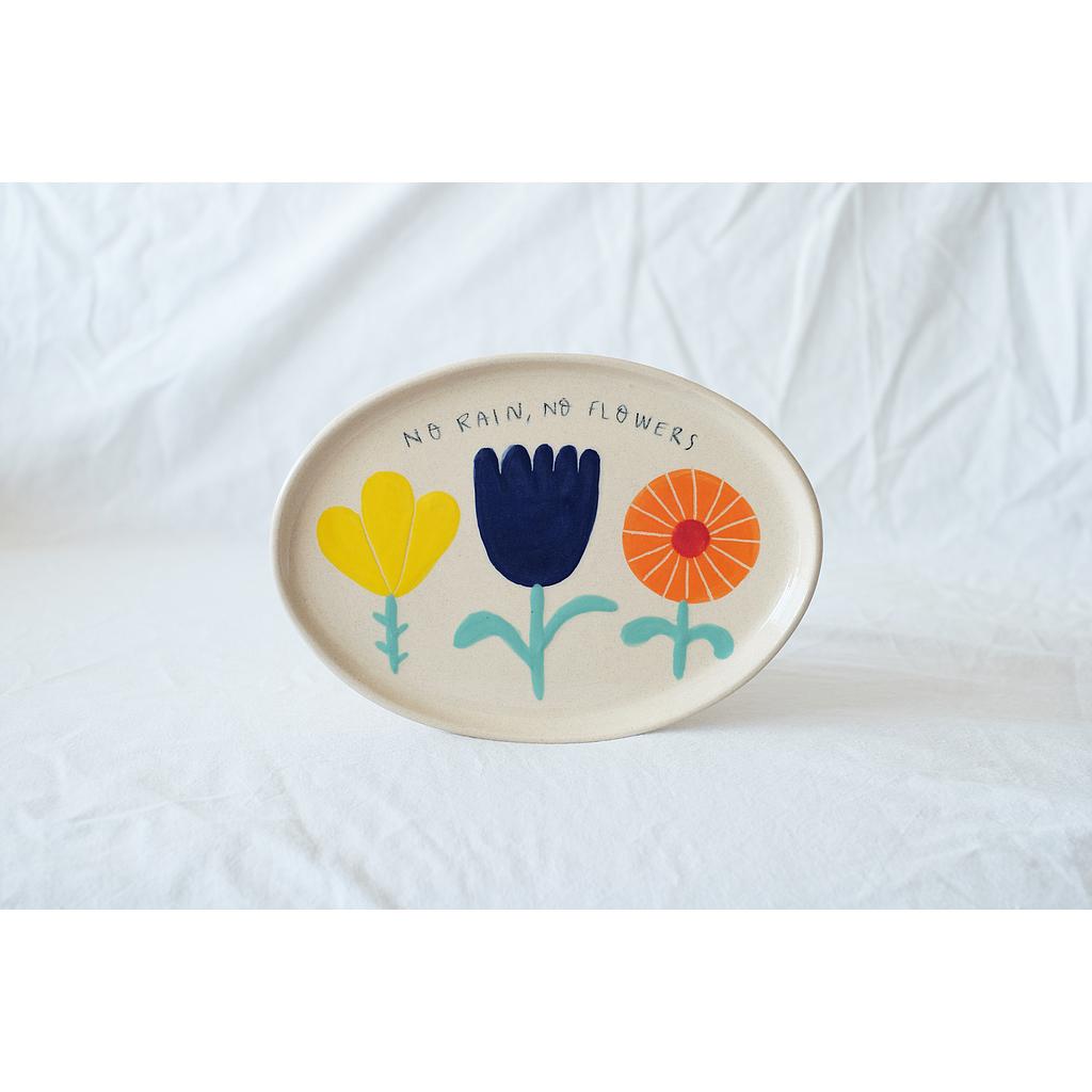 SMALL TRAY- flowers