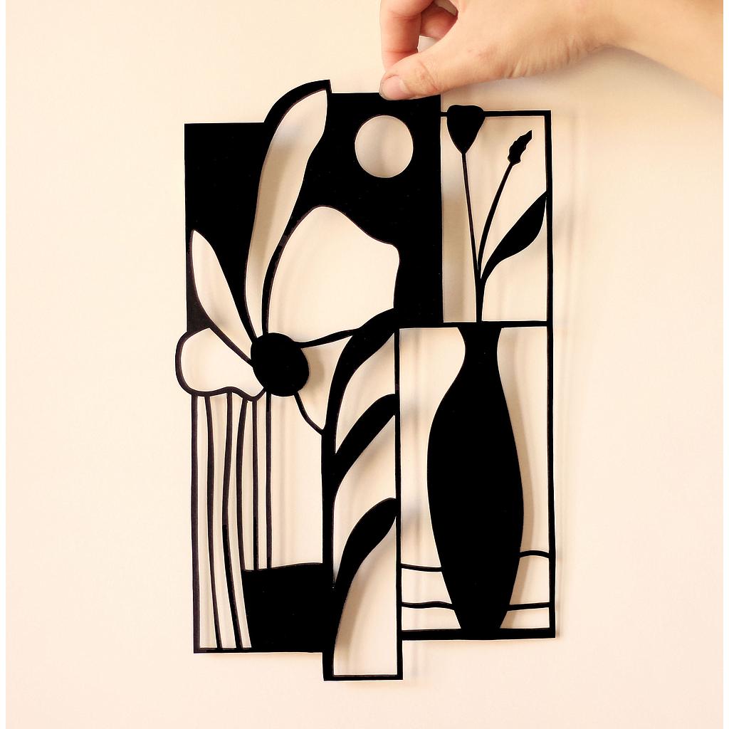 Papercut Jarrón (negro)