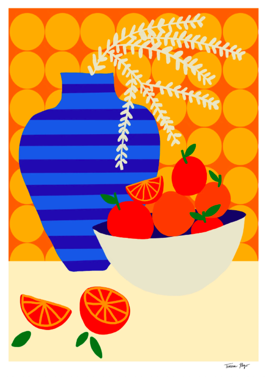 Oranges on retro kitchen (S)