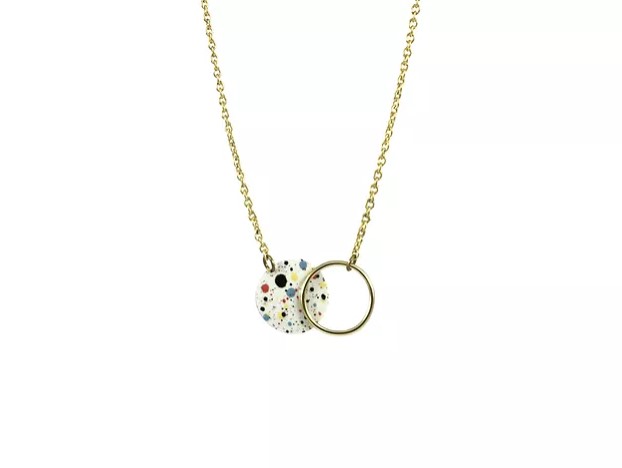 MOTTLED collar blanco
